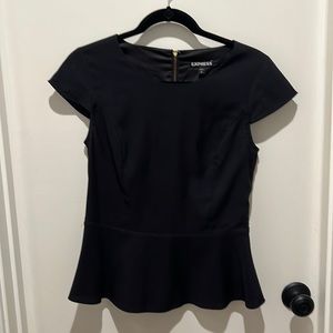Peplum top from Express. Women’s size S/P. Black.